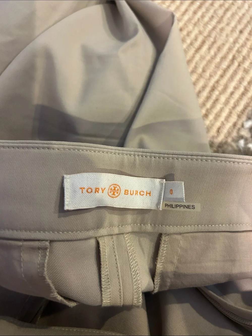 Tory Burch Cream Ankle-Length Cropped Golf Pants